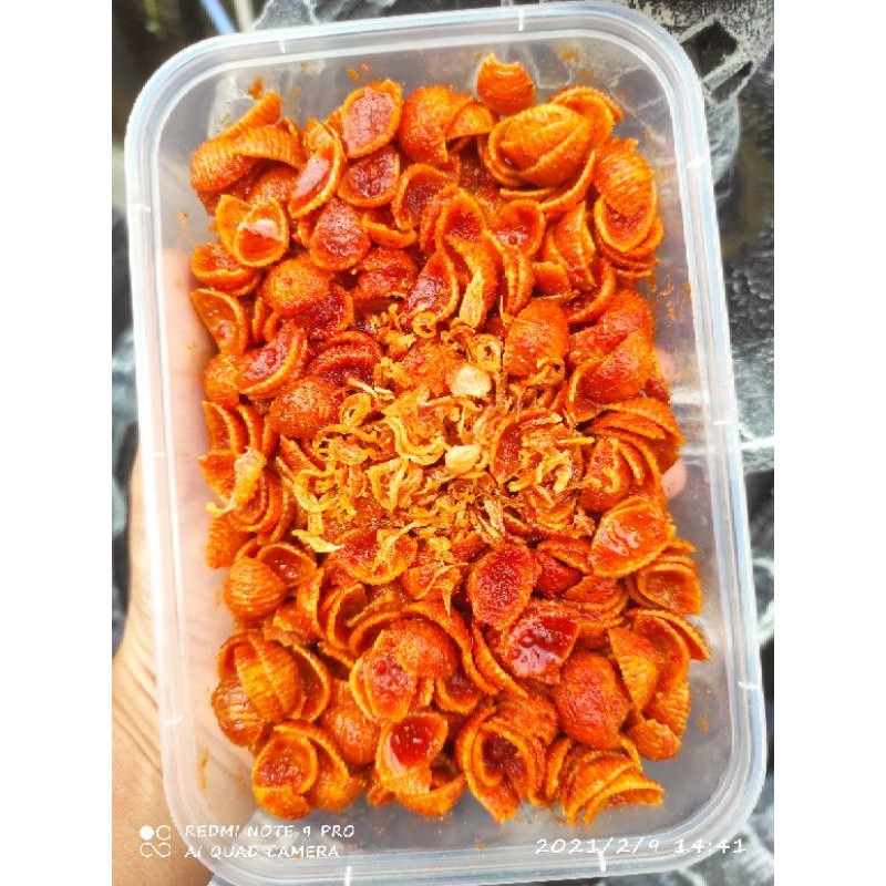 

Andrianbijaksana Makaroni Kerang Kriuk Mantul Rasa Pedas Cetar