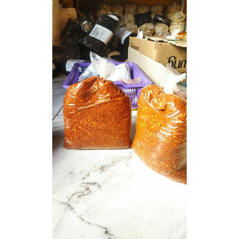 

Andrianbijaksana (1Kg)Cabe Giling/Bon Cabe/Bubuk Cabe Kiloan/ Cabe Pedas /Cabe Jeletot Isi 1Kg