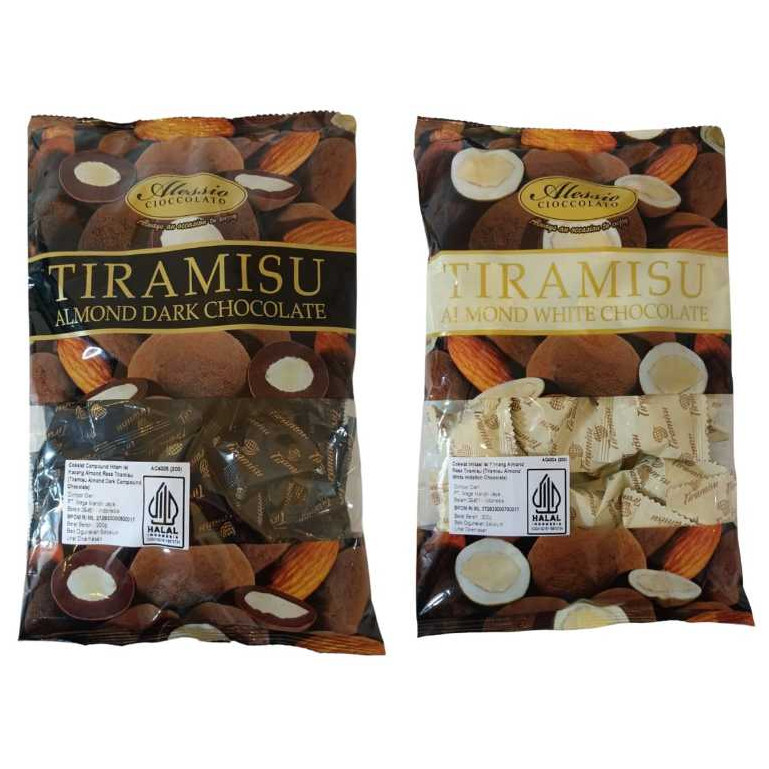 

Andrianbijaksana Alessio Cioccolato Tiramisu Almond Chocolate 200G Assorted Milk Bittersweet White