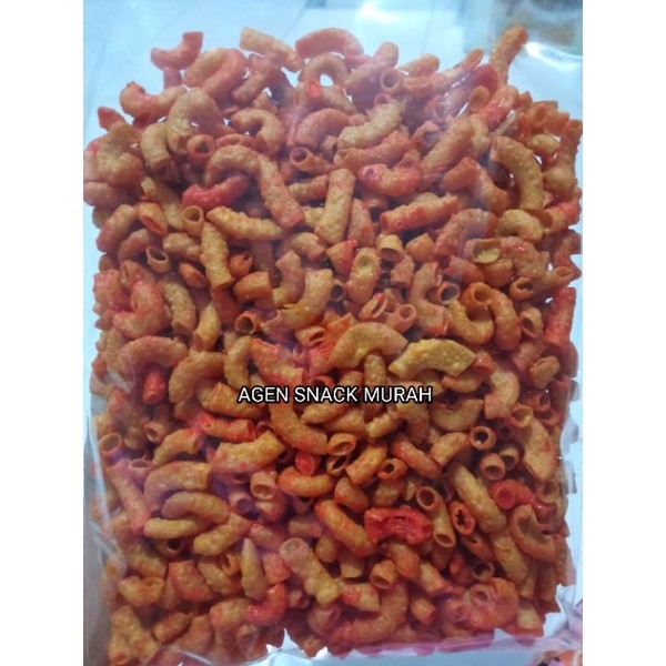 

Andrianbijaksana Makaroni Bantet 500Gr (1/2Kg) Pedas Manis - Makaroni Bantat Nasi Goreng - Cemilan