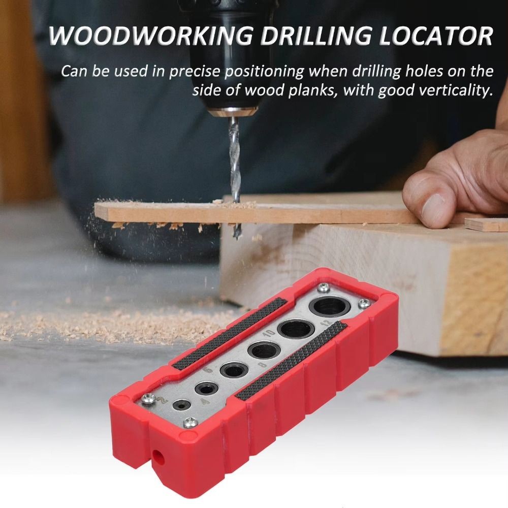 6-Hole Portable Drilling Guide Center Guide Precise Dowel Hole Positioner Locator Clamp Locator Corr