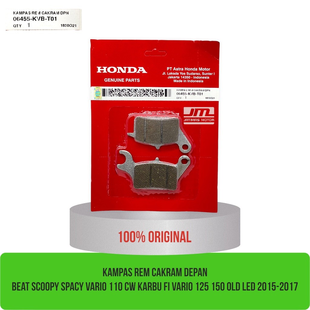 Kampas rem cakram depan beat scoopy spacy vario 110 CW karbu fi vario 125 150 old led 2015 - 2017