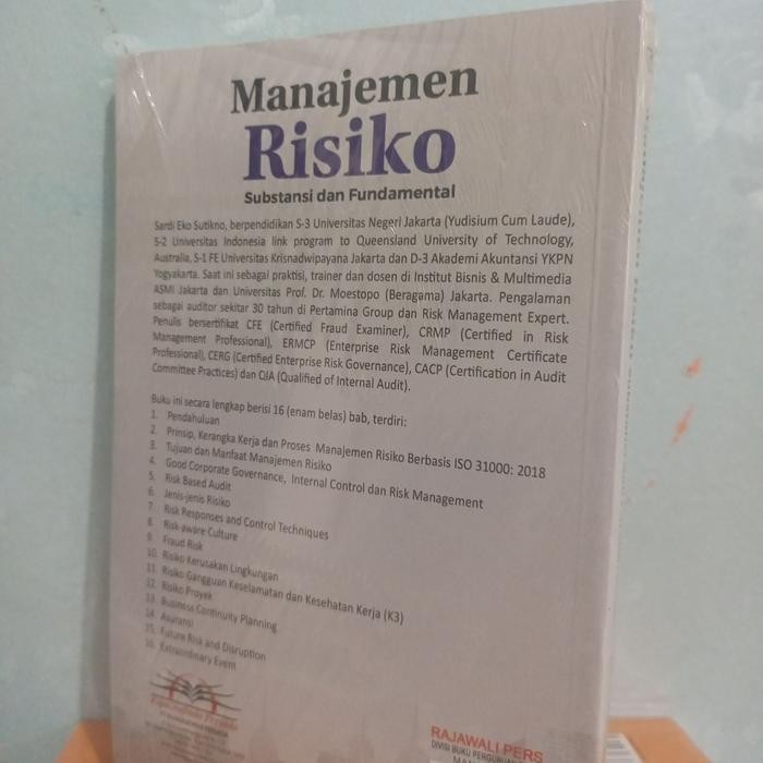 

TERBARU!!! MANAJEMEN RISIKO SUBSTANSI DAN FUNDAMENTAL SARDI EKO SUTIKNO READY