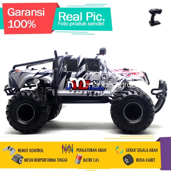TERBARU MAINAN MOBIL REMOT KONTROL RC JEEP OFFROAD CLIMBING 4X4 4WD DOUBLE CABIN SUPER JUMBO 1/10