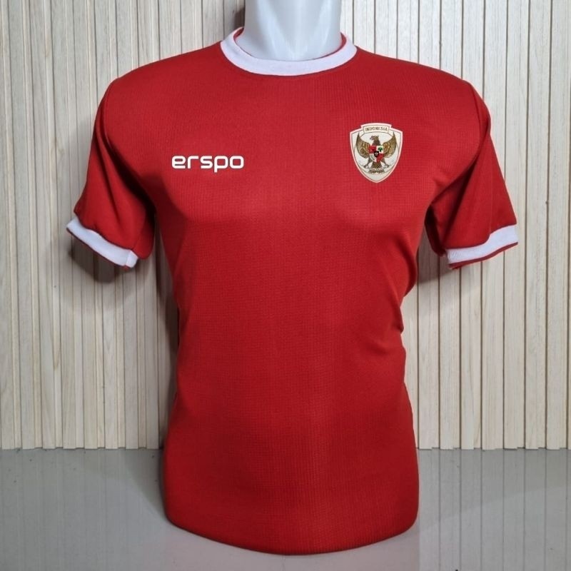 Promo Terbaru Cowok Atasan Timnas Indonesia Merah Putih Garuda Olahraga Kaos Sepak Bola Jersey