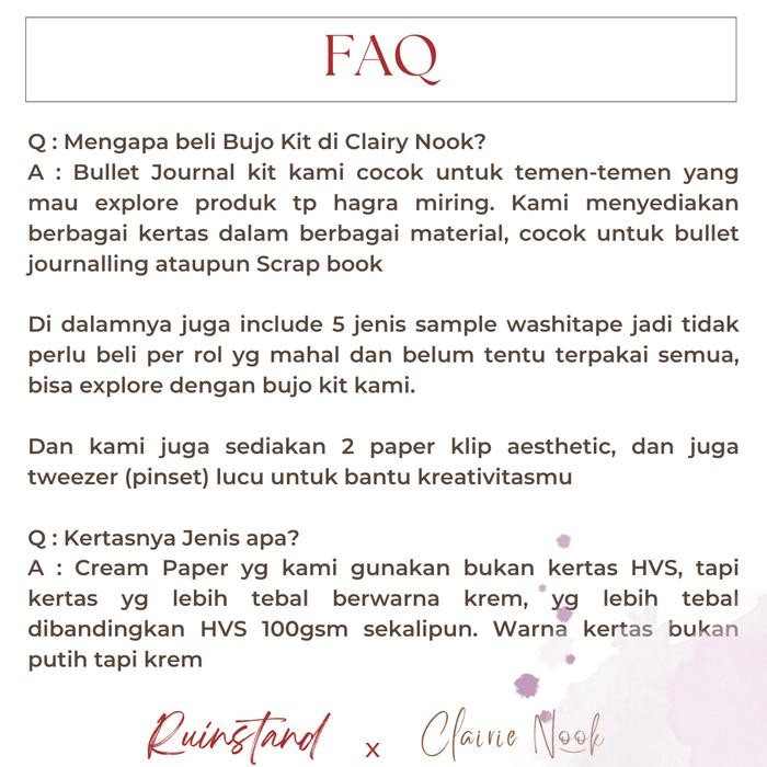

Bullet Journal Kit Vintage - Jurnal Kit - Scrapbook Kit Clairie Nook #Gratisongkir