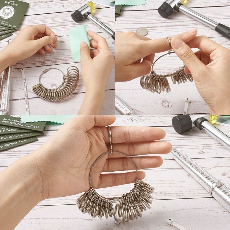 Ring Alat Ukuran Jari Cincin No 1-13 Pengukur Jari Us Standar Sizer Finger Ring