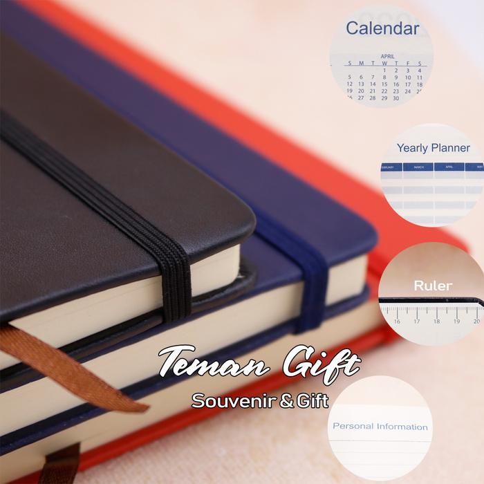 

Classic Notebook A5 Buku Hardcover Agenda Hard Cover Custom Logo Nama Ak 01 #Gratisongkir