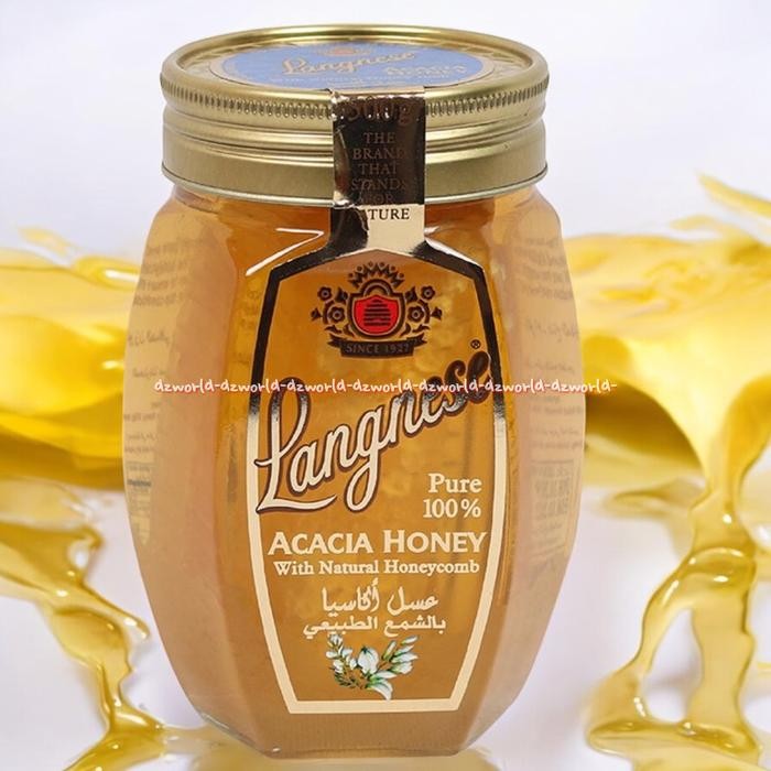 

langnese 500gr Acacia Honey With Natural Honeycomb Madu Lagnase Akasia Akacia Original Honey Comb