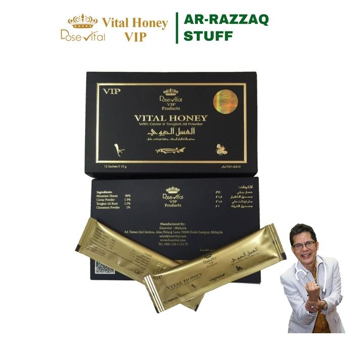 

Madu Dose Vital Honey VIP With Caviar And Tongkat Ali Powder 12 Sachet