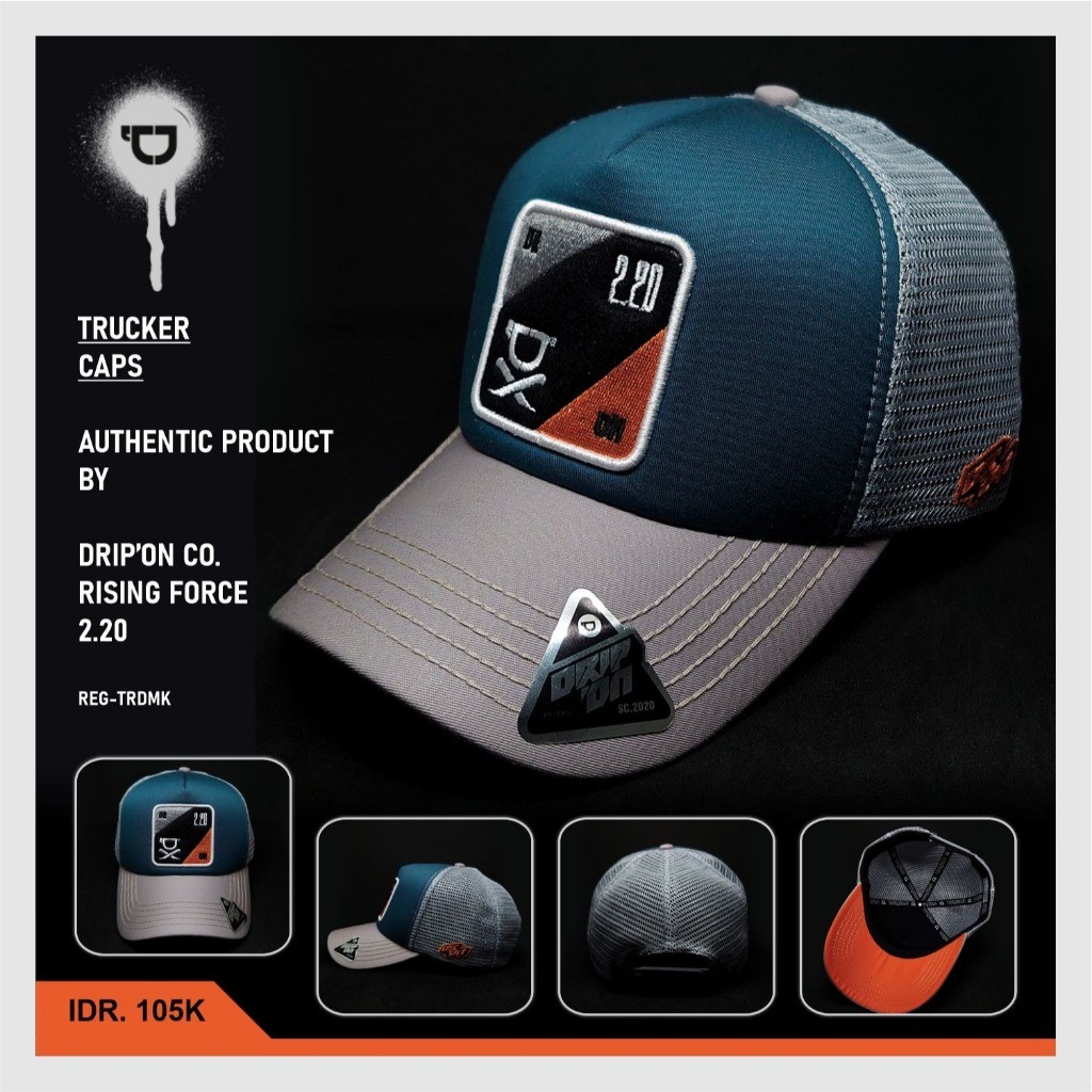 DRIPON Topi Pria Jaring Dewasa Trucker Hat Distro Original Proshop Dloozy Official 33