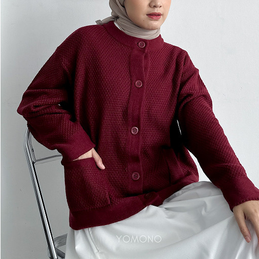 Dilan Outer Cardigan Rajut Kancing Motif Abstrak Atasan Lengan Panjang  Afternoon Cardigan / Cardiga