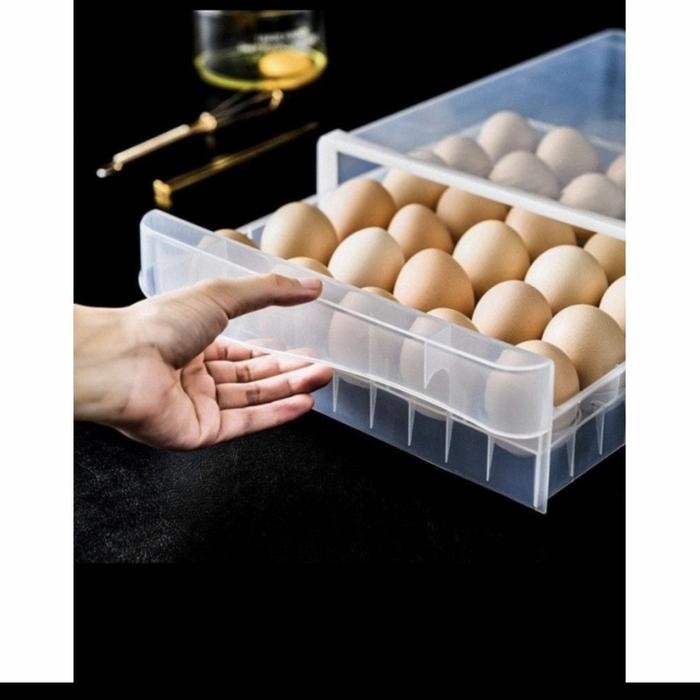 Tempat Telur Plastik Isi 30 Egg Tray Rak Telur Box Kotak Telur Kulkas
