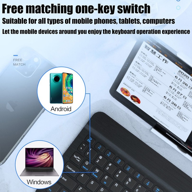 SUIRGE Keyboard Bluetooth Nirkabel Tipis Set Mouse Keyboard Laptop Ponsel Komputer Mini Ultra-tipis