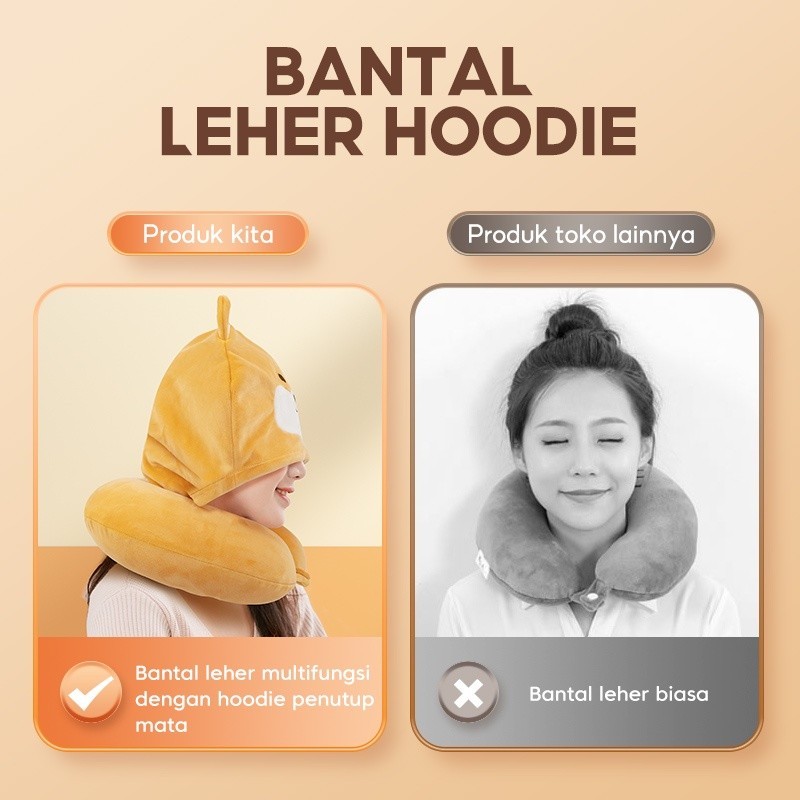 OHSOME - Alba Sol Hooded Neck Pillow Bantal Leher