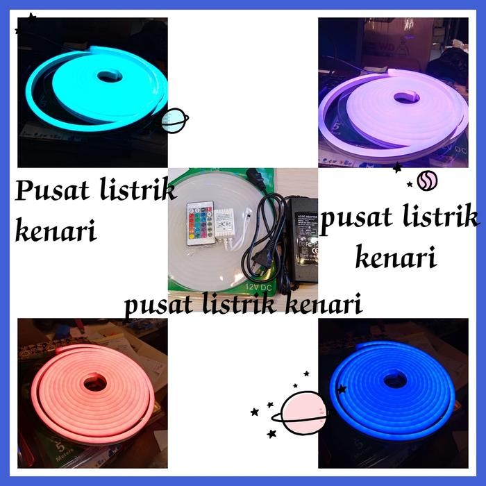 Lampu Neon Flex 12V Led Strip Selang Flexible Neonflex RGB Warna Warni