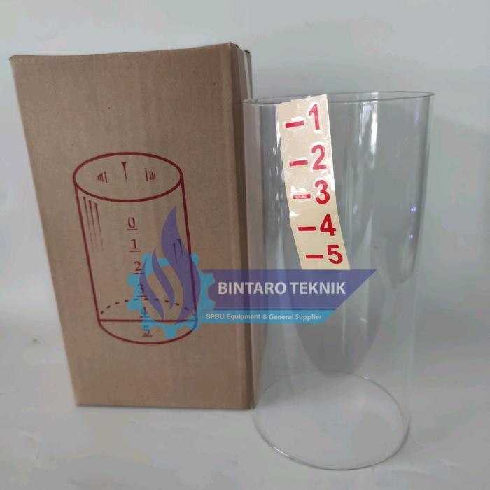 Tabung Kaca Pengganti Pertamini Pom Mini Manual 5L Engkol Kuat Tebal