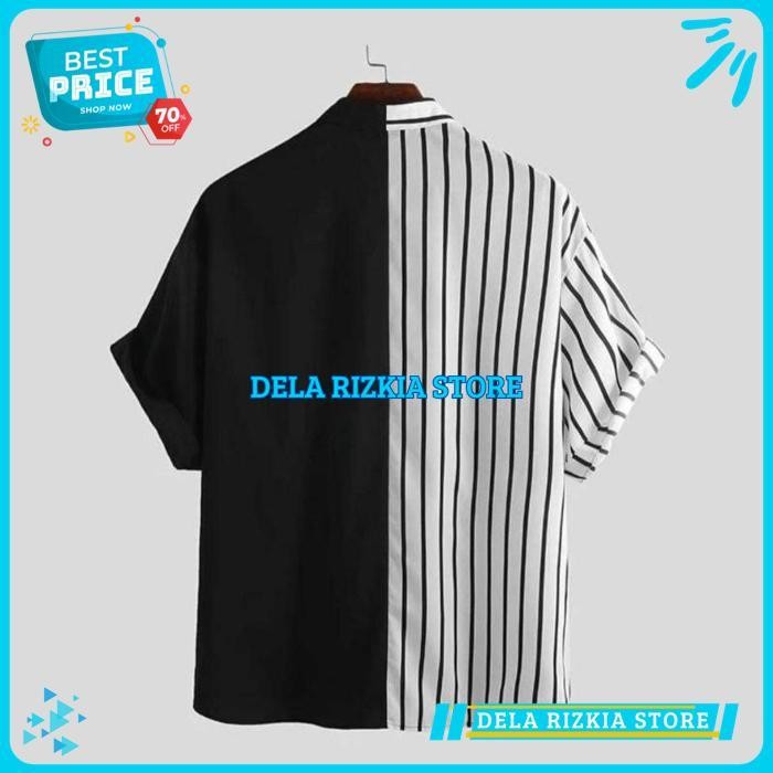 MEN KOREAN STRIPE SHIRT BLACK SERIES.SUMMER SHIRT.SPRING SHIRT / MEN KOREAN STRIPE SHIRT BLACK