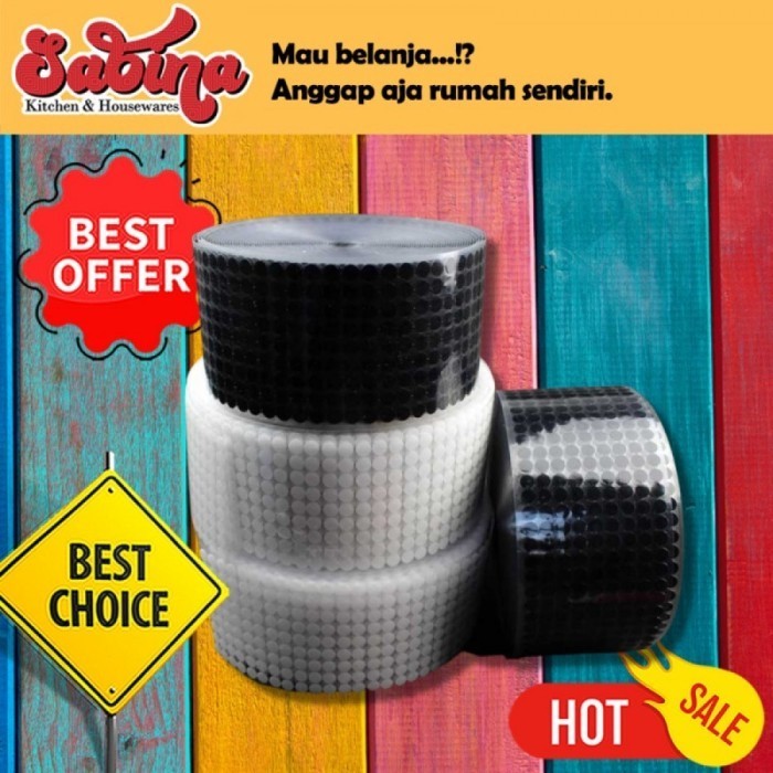 

Tape Lakban Titik Lingkaran Dots Velcro Hook & Loop Magic Sticker 450