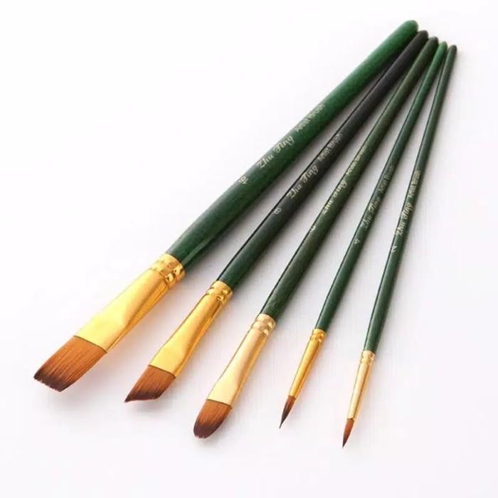 

Artemedia - Kuas Lukis Cat Air Akrilik Minyak Set 5 Pcs Oil Paint Brush