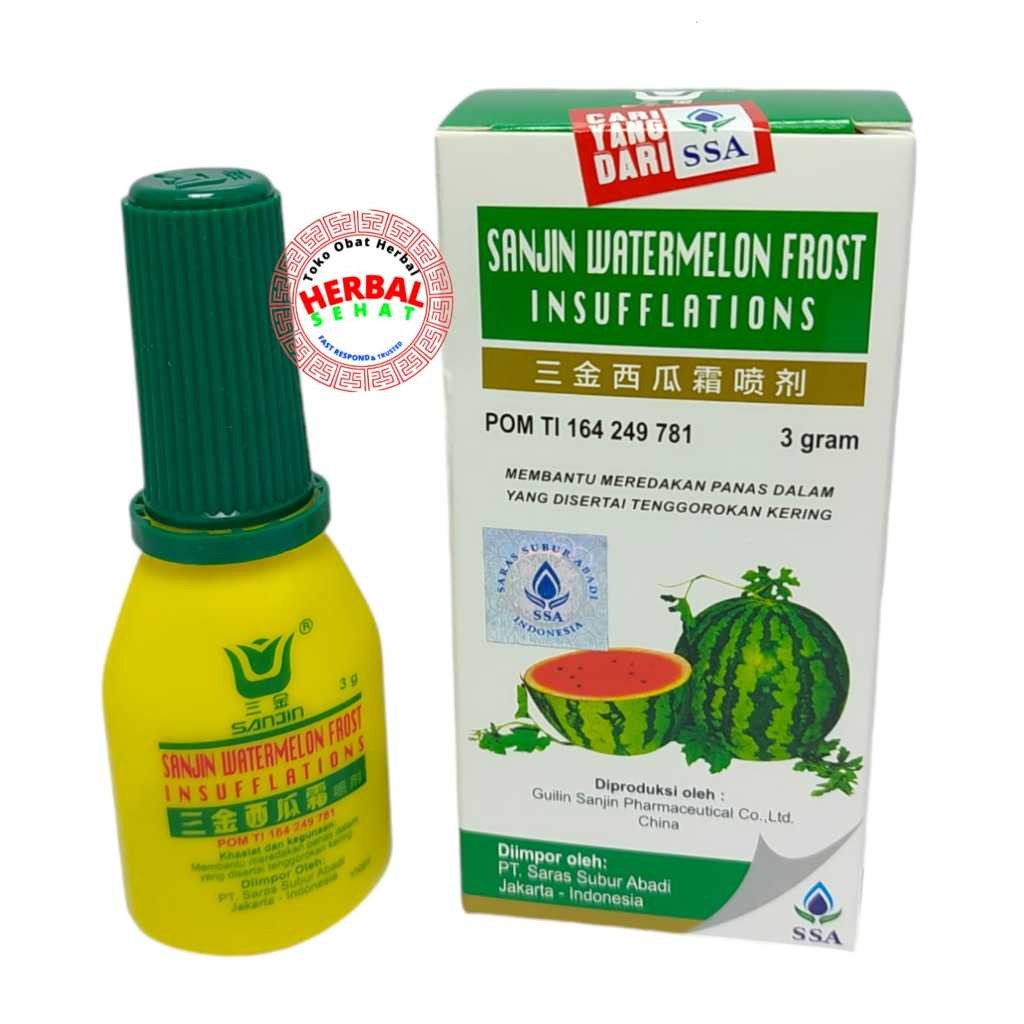 

Sanjin Watermelon Frost Insufflations 3 Gram (Spray) Pt. Saras Subur Abadi PREMIUM