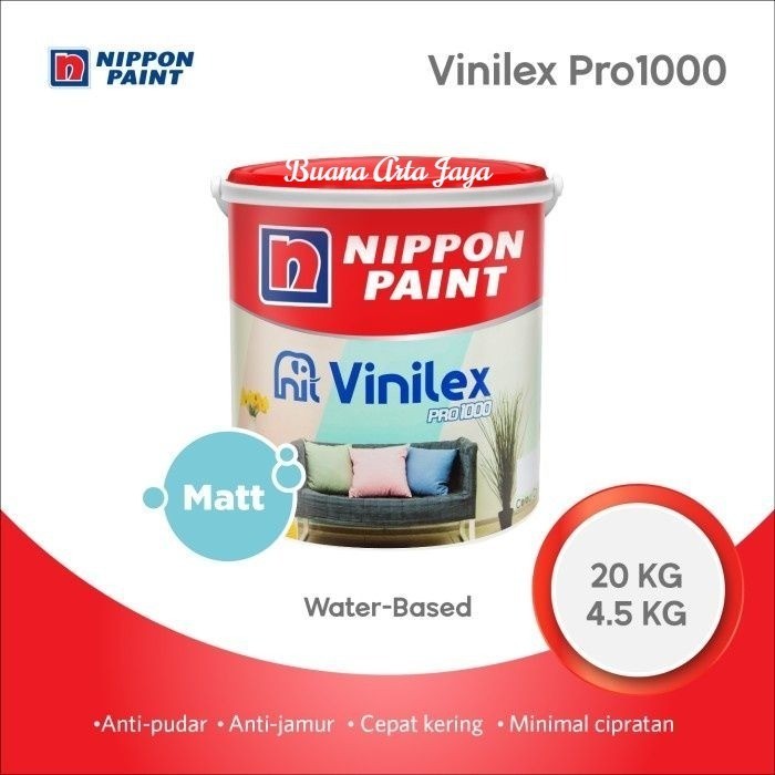 Cat Tembok Vinilex Pro 9102 Putih - 20 kg / 15 Liter ( 1 pail )