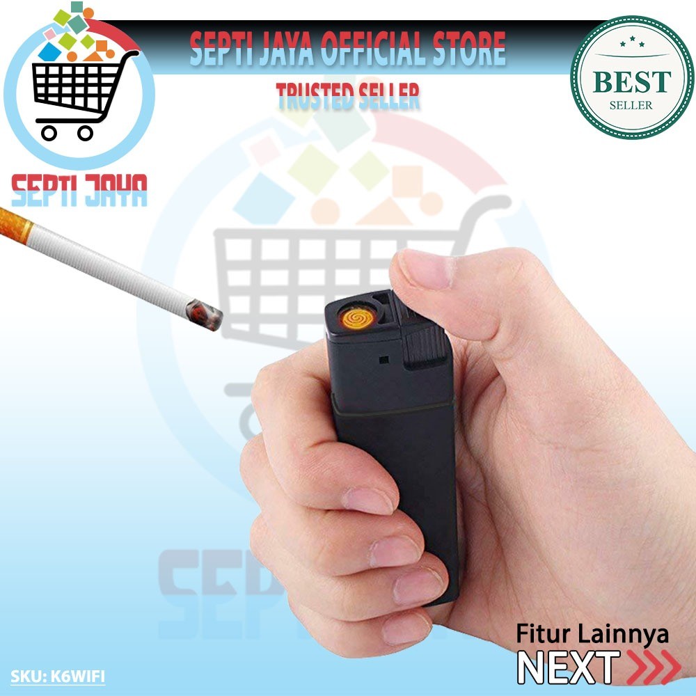 K6 Wifi Spy Cam Lighter V18 Wireless Full HD 1080P Hidden Camera Spycam Korek Api Unik Kamera