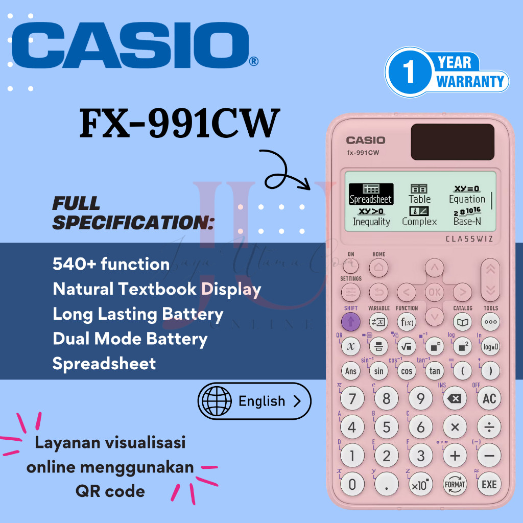 

KALKULATOR CASIO FX 991 EX / FX 991 CW BLACK BLUE PINK CALCULATOR CASIO 991-EX 991-CW