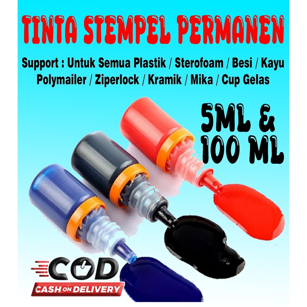 

TINTA STEMPEL PERMANENT WATERPROOF untuk stempel Flash
