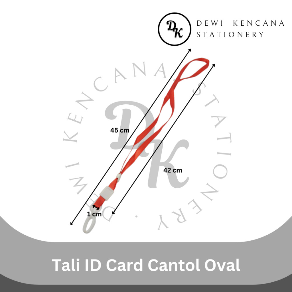 

Tali ID Card Cantol Oval Plastik 1 Bal Isi 100 Pcs / Lanyard ID Card