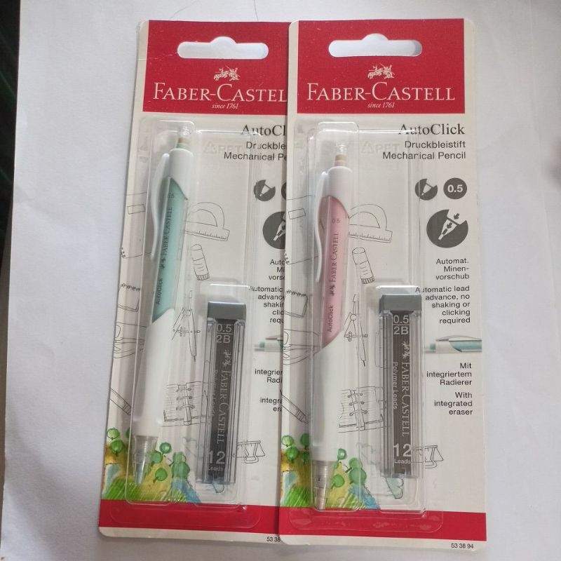 

[ SET ] Faber Castell Auto Grip Matic 0.5 mm - Pensil Mekanik Free Isi Pensil