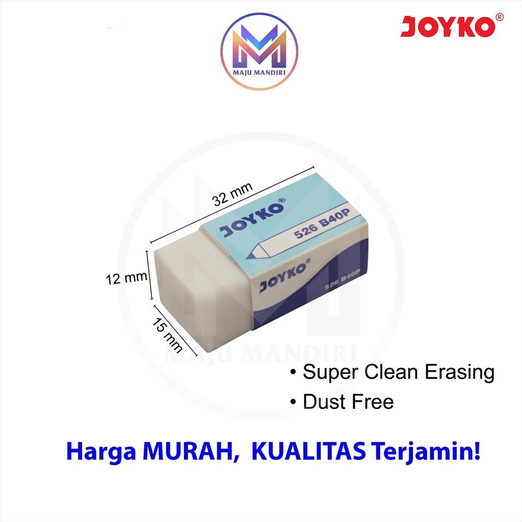 

Penghapus Joyko B40 Putih Hitam / Eraser Isi 40 PCS Black White