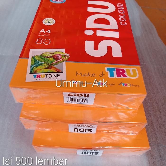

Sinar Dunia. Kertas Warna A4 80Gsm. It-371 Cyber Hp Orange.