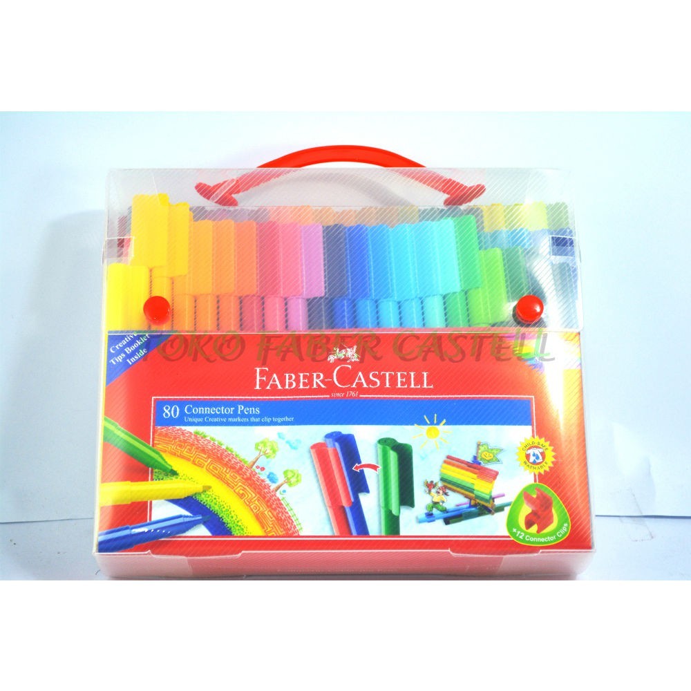 

Konektor Pen Faber Castell / Spidol Warna Kemasan 80 Warna / Gift Case Connector Pen Set 80