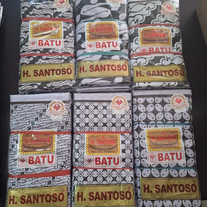 Kain Jarik / Kain Batik H Santoso A Putih Tebal Unggul Jaya
