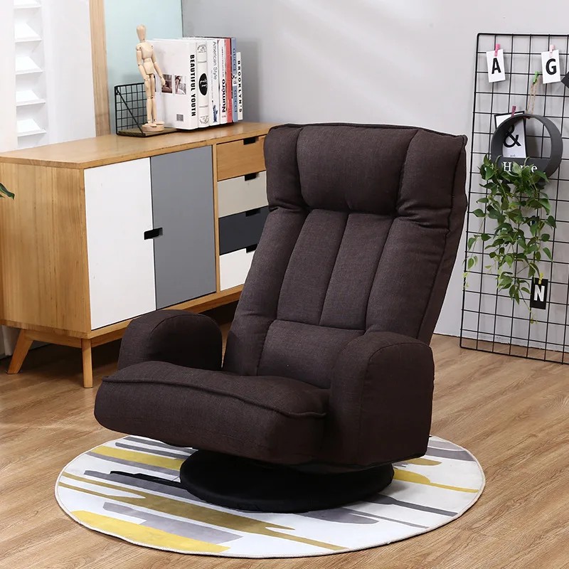 Adjustable Swivel Lazy Sofa Floor Armchair Large Video Gaming Chair 360 Degree Swivel Folding 6-Posi