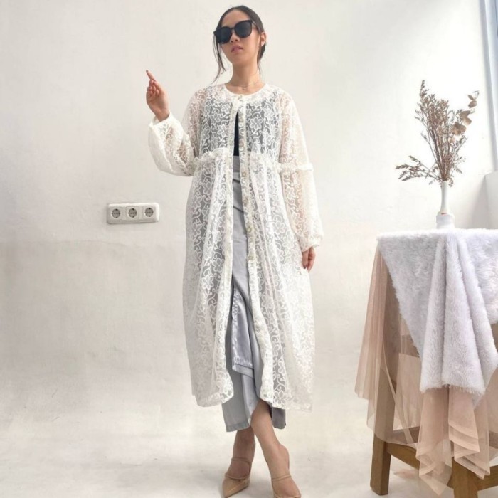 Viola Outer Brukat Atasan Brukat Kondangan Pesta Wisuda Tile Cardigan