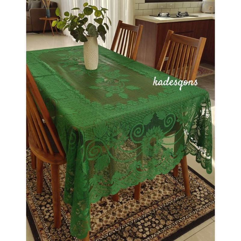 taplak meja makan neverending. Taplak meja makan kain embos import . taplak panjang perabot rumah