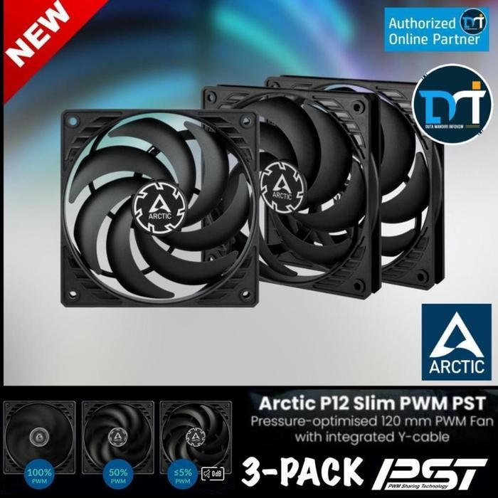 Arctic P12 Slim Pwm Pst Value Pack I 120Mm Pwm