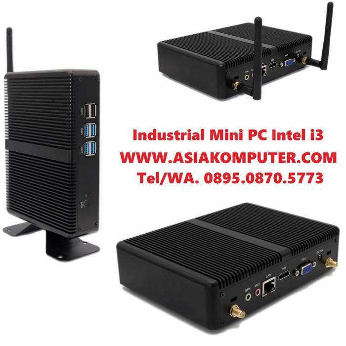 Industrial Mini PC x86 Intel i3 Ram 4GB SSD 32GB Wifi HDMI VGA MiniPC