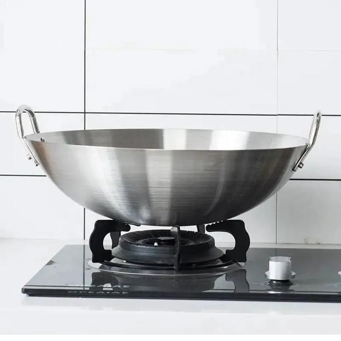 Terlaris- Wajan Kuali Premium Tebal/Kuali Stainless Steel/Wajan Griffin Stainless - Kuali Besar