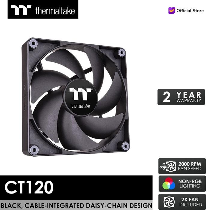 Thermaltake Ct120 Black 2-Fan Pack [2000Rpm, Fans]