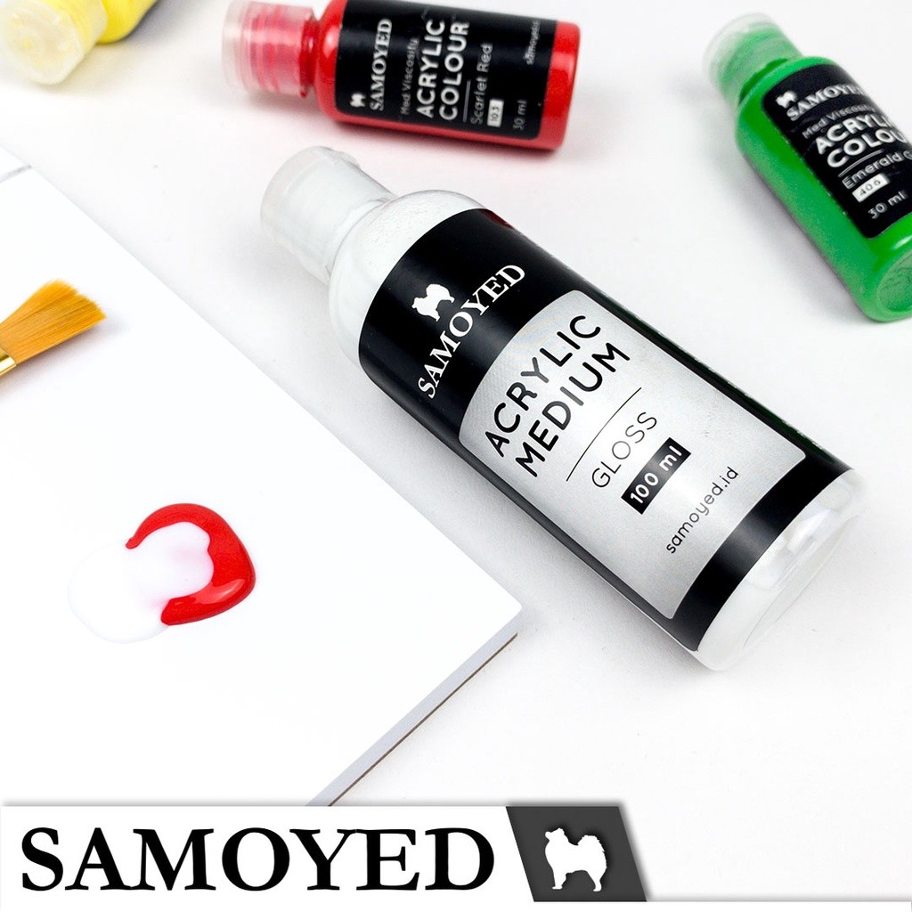 

Cairan Pengencer Cat Lukis Akrilik / Acrylic Painting Liquid Medium / Varnish 100 ml Samoyed ACMD