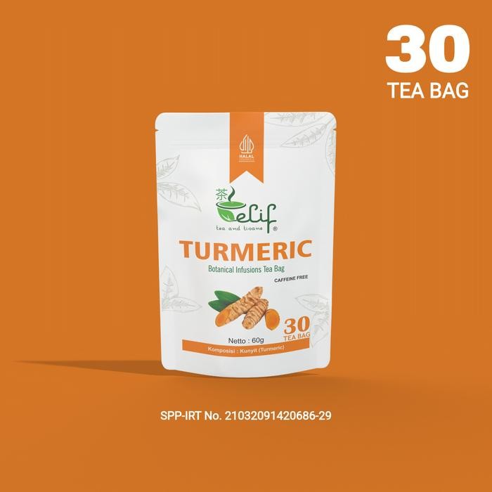

Turmeric Root Tea : Curcuma longa Kunyit Turmeric (30 Tea Bag)