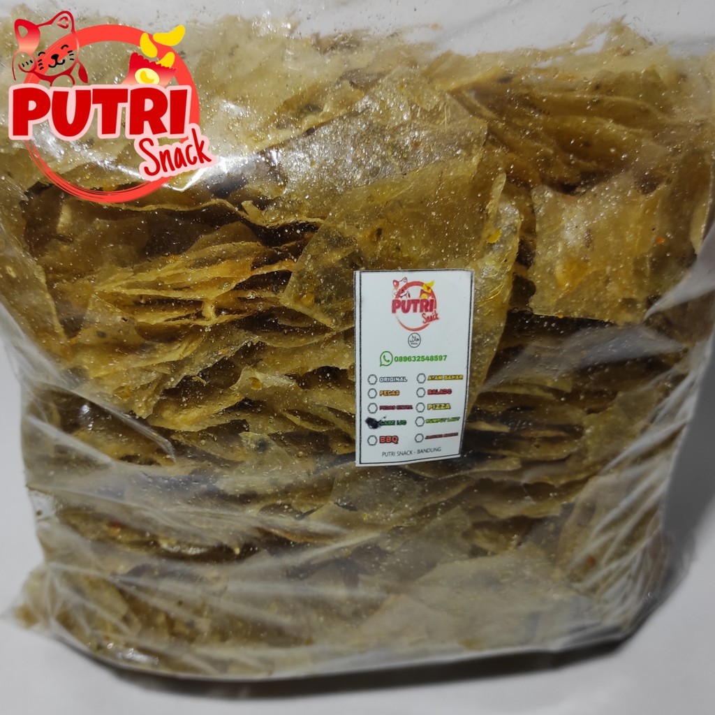 

WHYN!! Keripik Kaca / Beledag / Kripca Kiloan 1kg Extra Daun Jeruk