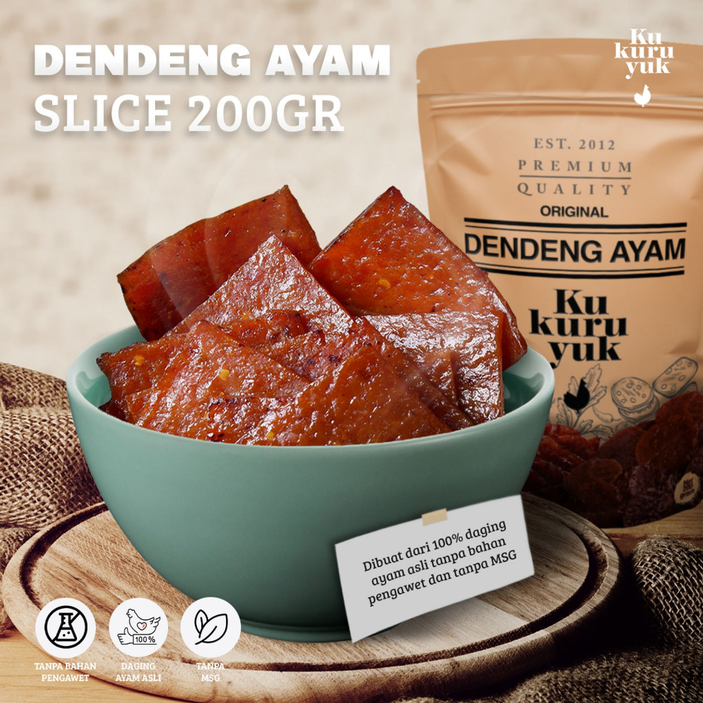 

WHYN!! [PREMIUM] Dendeng Ayam Kukuruyuk Makanan Siap Saji Frozen Food - 200 Gram