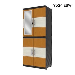 Naiba - Lemari Msc Naiba Fit Ebony Kaca + Kunci (Naiba 9524/9504)