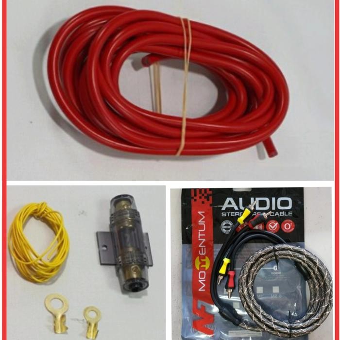 PREMIUM Kabel Set Audio Mobil Instalasi Sub Kolong Aktif