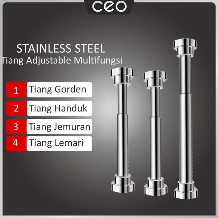 PREMIUM CEO Tiang Gantungan Serbaguna Teleskopik Tiang Gantungan Baju Hanger