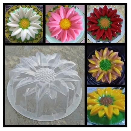 PREMIUM CETAKAN PUDING BUNGA MATAHARI BESAR / CETAKAN AGAR / CETAKAN JELLY / CETAKAN PUDING TERATAI
